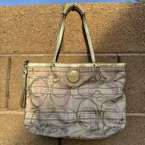 Coach Tartan Mini Tote